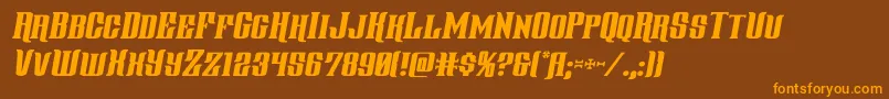 gentlemancallerital Font – Orange Fonts on Brown Background