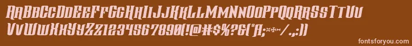 gentlemancallerital Font – Pink Fonts on Brown Background