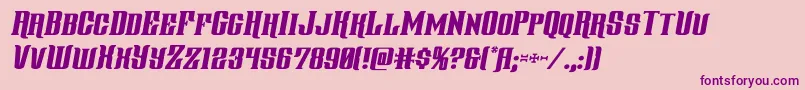 gentlemancallerital Font – Purple Fonts on Pink Background