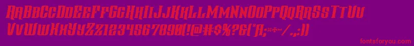 gentlemancallerital Font – Red Fonts on Purple Background