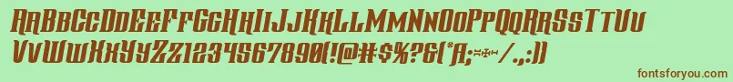 gentlemancallerital Font – Brown Fonts on Green Background