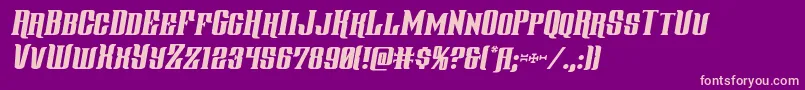 gentlemancallerital Font – Pink Fonts on Purple Background