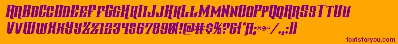 gentlemancallerital Font – Purple Fonts on Orange Background