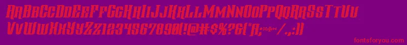 gentlemancallerital Font – Red Fonts on Purple Background