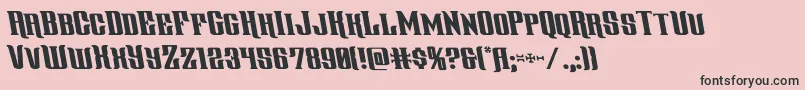 gentlemancallerleft-Schriftart – Schwarze Schriften auf rosa Hintergrund