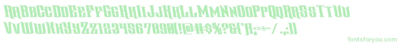 gentlemancallerleft-Schriftart – Grüne Schriften auf weißem Hintergrund