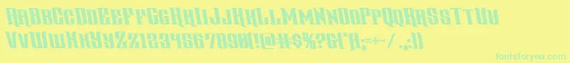 gentlemancallerleft Font – Green Fonts on Yellow Background