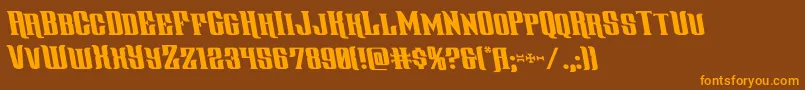 gentlemancallerleft Font – Orange Fonts on Brown Background