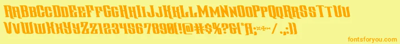 gentlemancallerleft Font – Orange Fonts on Yellow Background