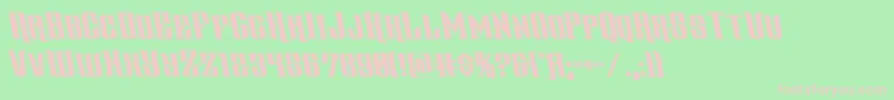 gentlemancallerleft Font – Pink Fonts on Green Background