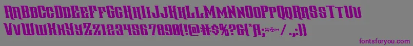 gentlemancallerleft-Schriftart – Violette Schriften auf grauem Hintergrund