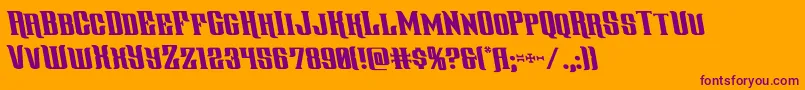 フォントgentlemancallerleft – オレンジの背景に紫のフォント