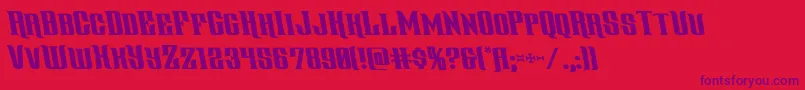 gentlemancallerleft Font – Purple Fonts on Red Background
