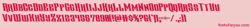 gentlemancallerleft Font – Red Fonts on Pink Background