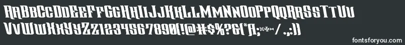 フォントgentlemancallerleft – 白い文字
