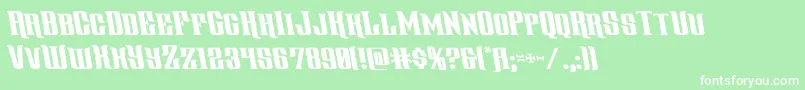 gentlemancallerleft Font – White Fonts on Green Background