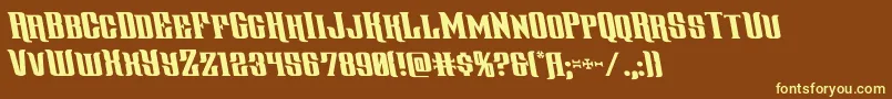 gentlemancallerleft Font – Yellow Fonts on Brown Background