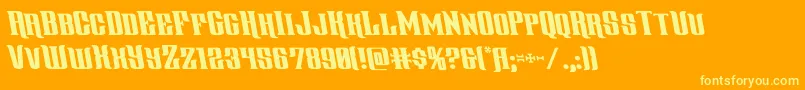 gentlemancallerleft Font – Yellow Fonts on Orange Background