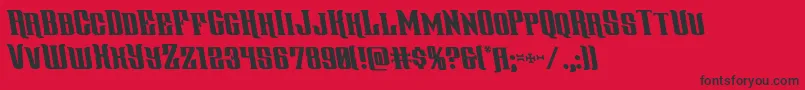 gentlemancallerleft Font – Black Fonts on Red Background