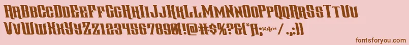 gentlemancallerleft Font – Brown Fonts on Pink Background