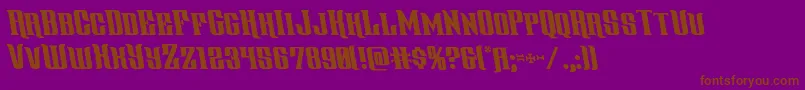 gentlemancallerleft-Schriftart – Braune Schriften auf violettem Hintergrund