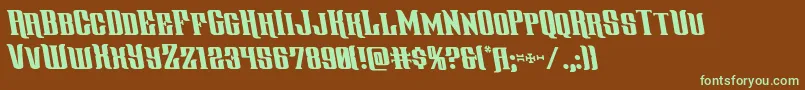 gentlemancallerleft Font – Green Fonts on Brown Background