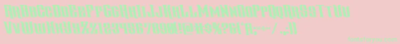 gentlemancallerleft-Schriftart – Grüne Schriften auf rosa Hintergrund