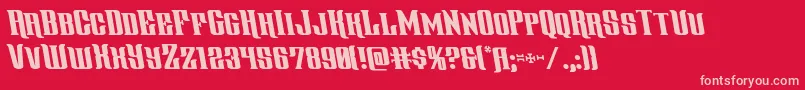 gentlemancallerleft Font – Pink Fonts on Red Background