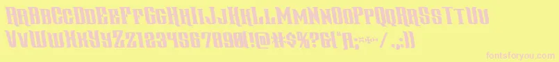 gentlemancallerleft Font – Pink Fonts on Yellow Background