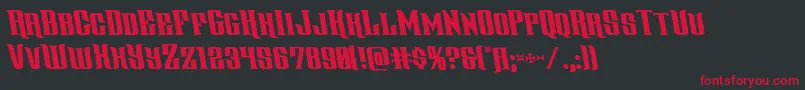 gentlemancallerleft Font – Red Fonts on Black Background