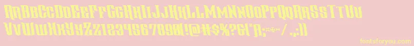 gentlemancallerleft Font – Yellow Fonts on Pink Background