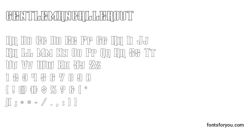 Шрифт Gentlemancallerout (127817) – алфавит, цифры, специальные символы