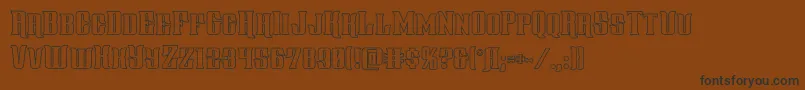 gentlemancallerout Font – Black Fonts on Brown Background