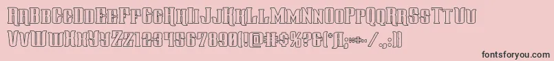 gentlemancallerout-Schriftart – Schwarze Schriften auf rosa Hintergrund