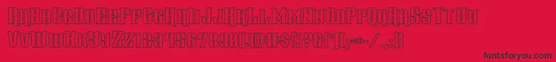 gentlemancallerout Font – Black Fonts on Red Background