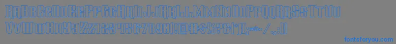 gentlemancallerout Font – Blue Fonts on Gray Background