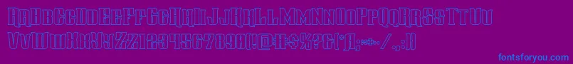 gentlemancallerout Font – Blue Fonts on Purple Background
