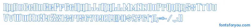Шрифт gentlemancallerout – синие шрифты на белом фоне