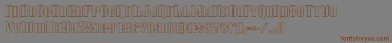 Шрифт gentlemancallerout – коричневые шрифты на сером фоне