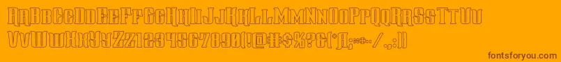 gentlemancallerout-fontti – ruskeat fontit oranssilla taustalla
