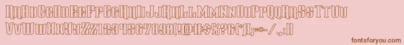 Шрифт gentlemancallerout – коричневые шрифты на розовом фоне