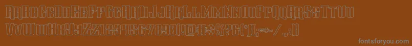 gentlemancallerout-fontti – harmaat kirjasimet ruskealla taustalla