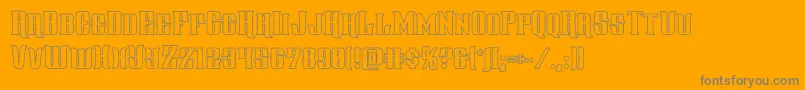 Шрифт gentlemancallerout – серые шрифты на оранжевом фоне