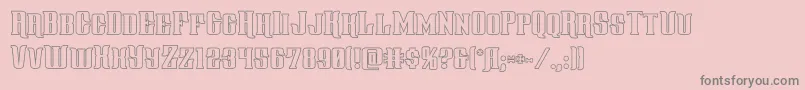 gentlemancallerout-fontti – harmaat kirjasimet vaaleanpunaisella taustalla