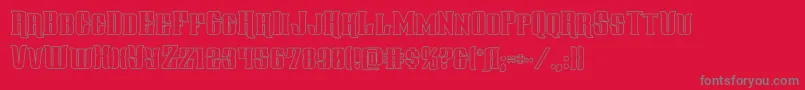 gentlemancallerout Font – Gray Fonts on Red Background
