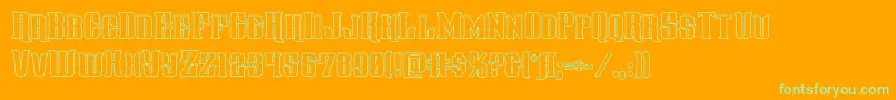 gentlemancallerout Font – Green Fonts on Orange Background