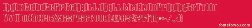 gentlemancallerout Font – Green Fonts on Red Background