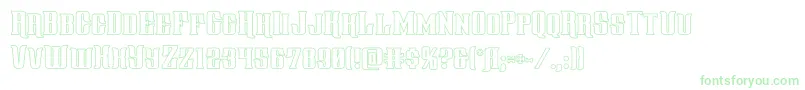 Шрифт gentlemancallerout – зелёные шрифты на белом фоне