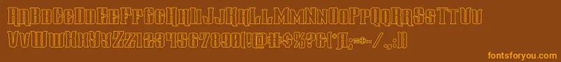 Шрифт gentlemancallerout – оранжевые шрифты на коричневом фоне