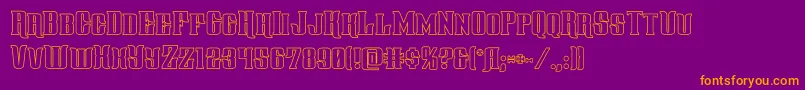 Шрифт gentlemancallerout – оранжевые шрифты на фиолетовом фоне